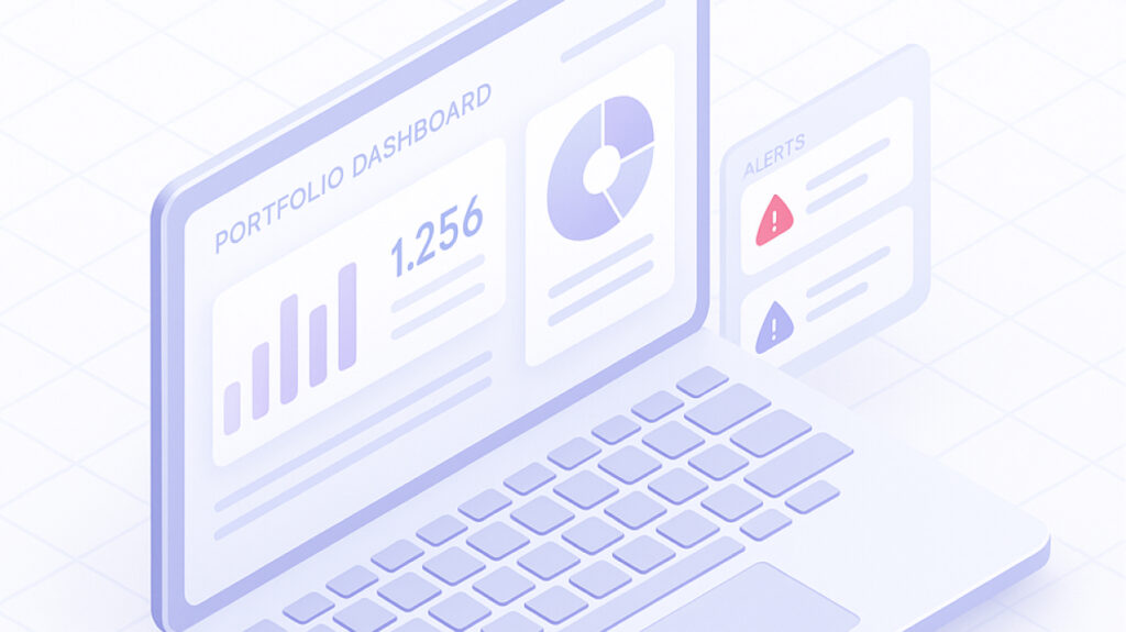 Dashboard de gestión de cartera con alertas inteligentes