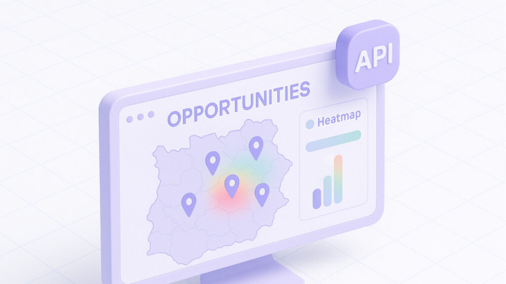mapa de oportunidades con datos agregados desde API