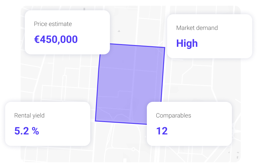 Online office valuation with real market data