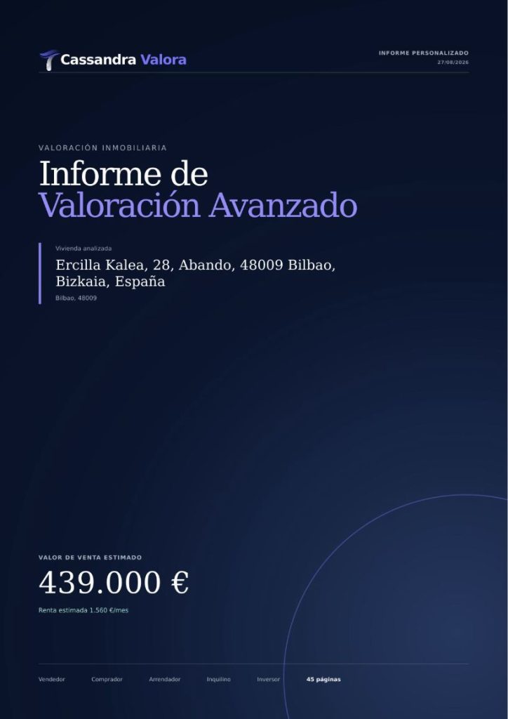Portada del Informe de Valoración Avanzada